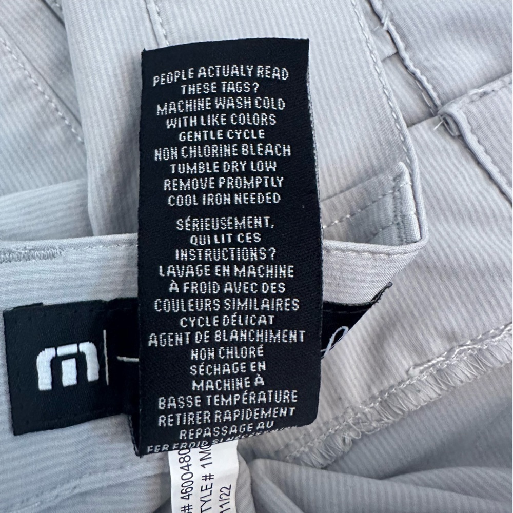 Travis Mathew Light Gray Performance Golf Shorts - Picture 10 of 10